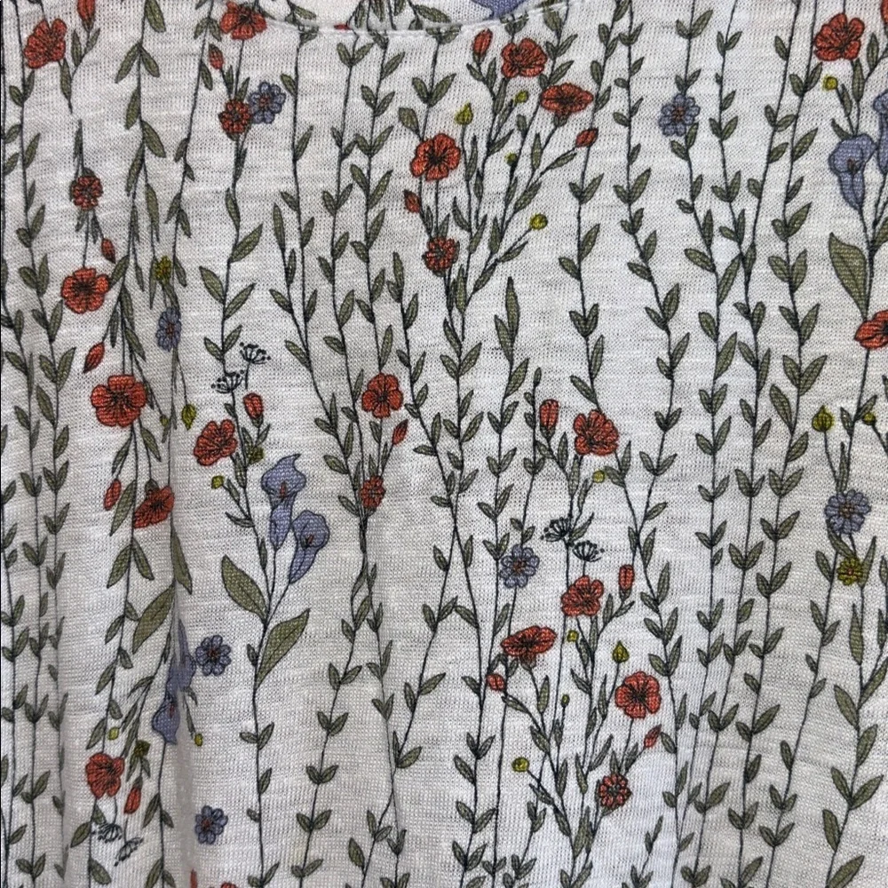 RACHEL ZOE WHITE/ BLUE/ORANGE FLOWER DESIGN 100% LINEN
BUTTON DOWN THE BACK XL - Picture 2 of 8